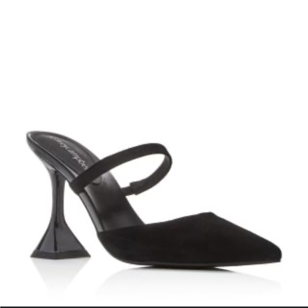 Jeffrey Campbell Zivot black high heel mules 7